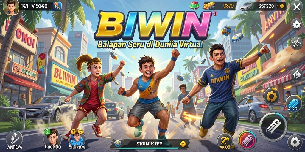 Tampilan permainan BIWIN yang menegangkan dan kompetitif.