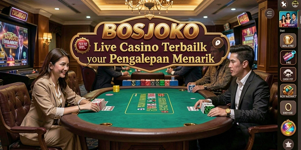 Gameplay menarik dan interaktif di BOSJOKO Live Casino.