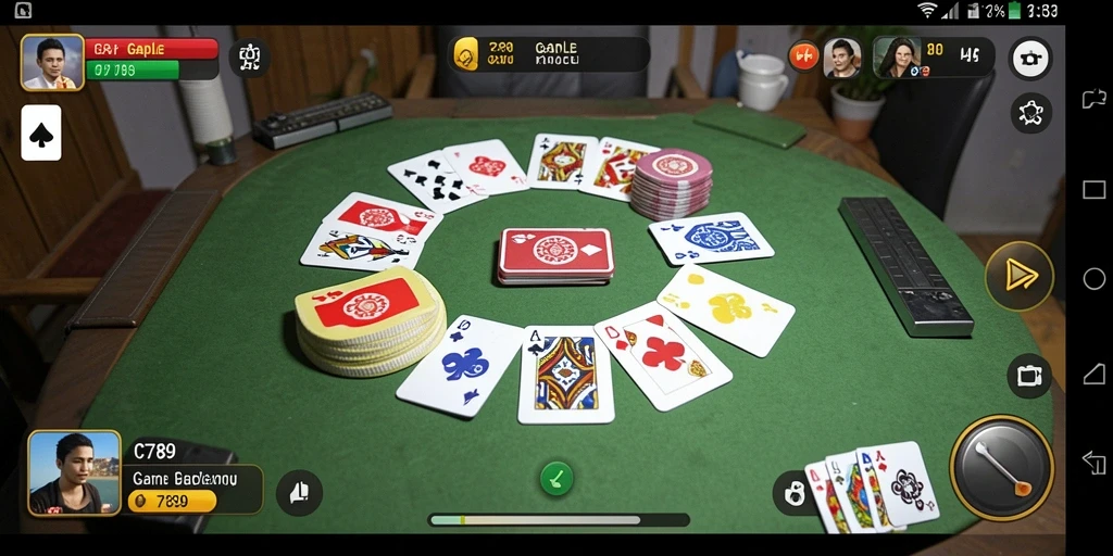 Tampilan gameplay seru C789 dalam permainan Gaple.