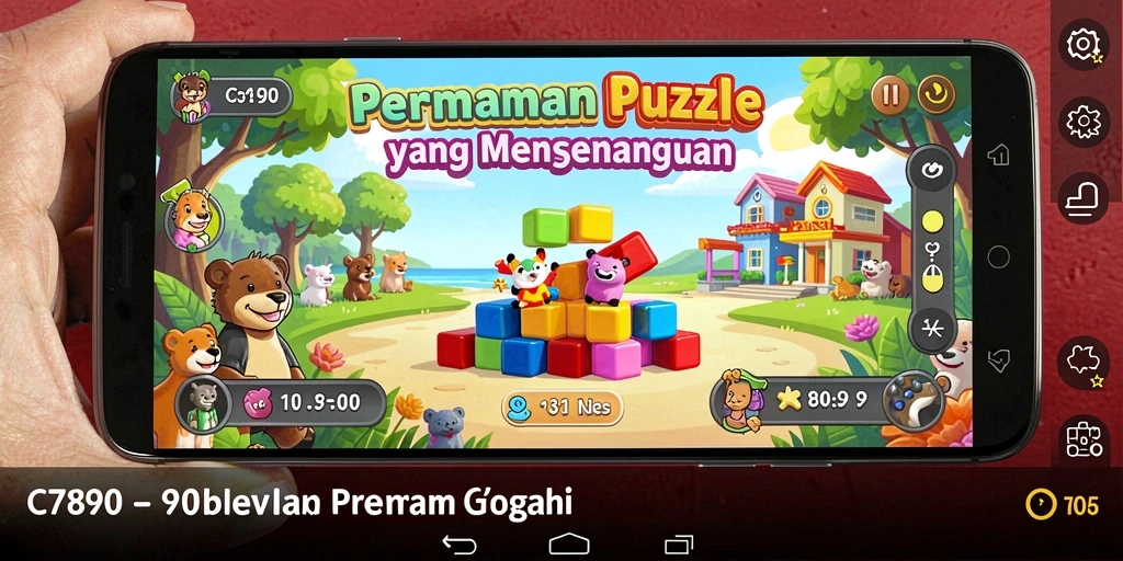 Tangkapan layar utama C7890 memperlihatkan gameplay puzzle yang menantang dan menarik.