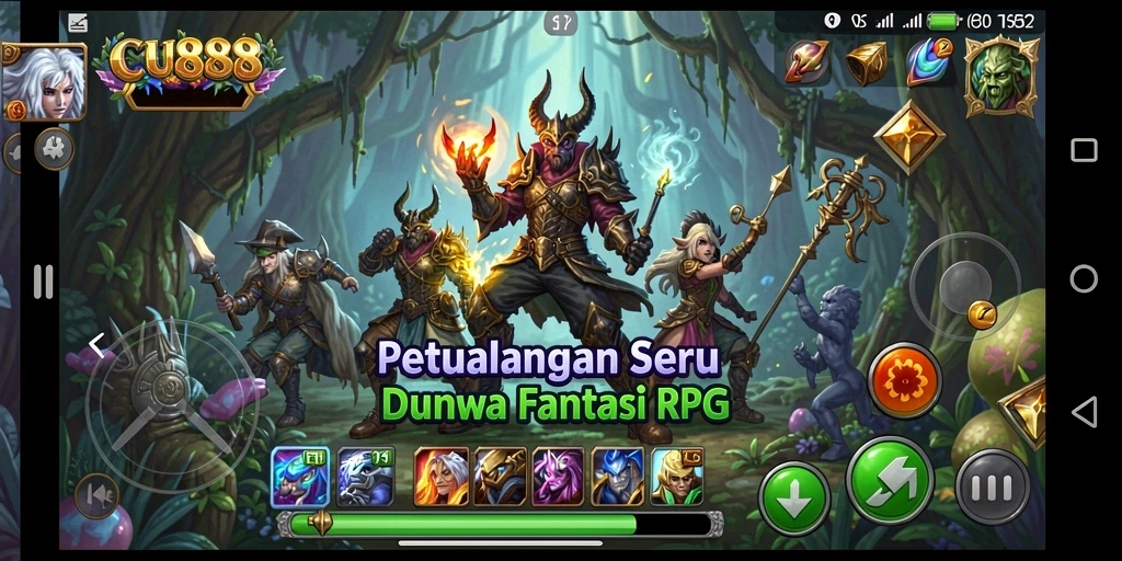 Tampilan gameplay CU888 yang seru dan mendebarkan.