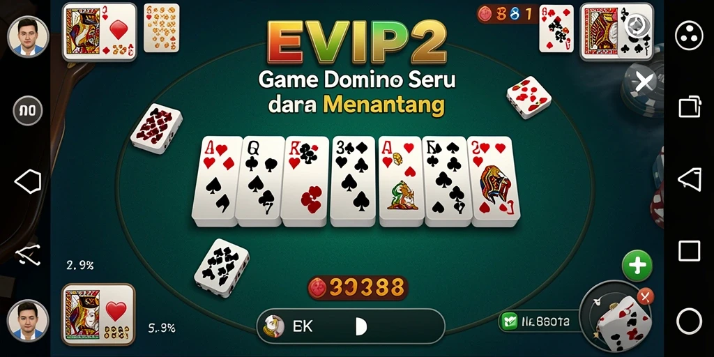 Gambaran gameplay seru game Domino EVIP2.