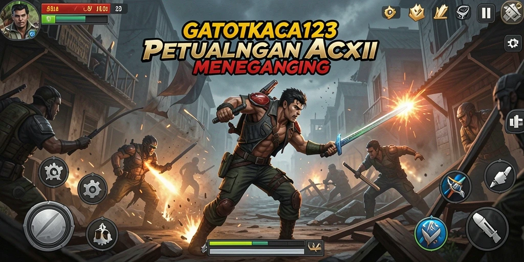 Tampilan gameplay Action yang mendebarkan di GATOTKACA123.