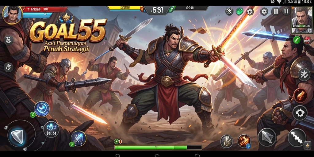 Tangkapan layar utama dari gameplay seru di GOAL55.