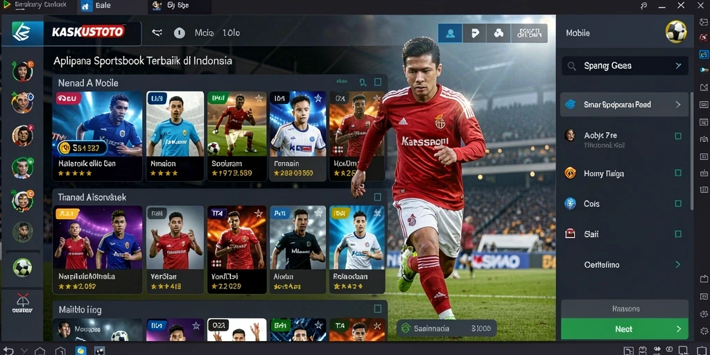 Screenshot KASKUSTOTO menampilkan antarmuka taruhan olahraga yang interaktif.