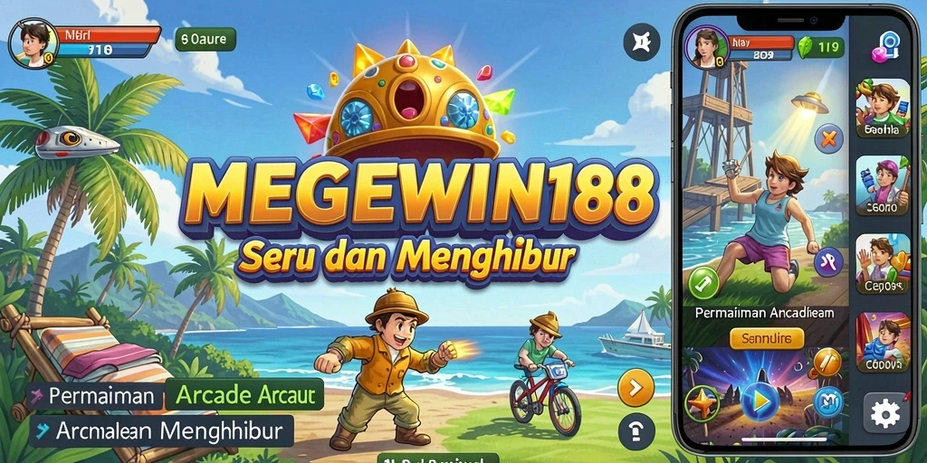 Tangkapan layar gameplay MEGEWIN188 menampilkan aksi seru dalam permainan Arcade.
