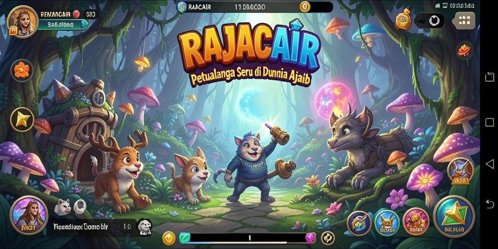 Tangkapan layar menunjukkan gameplay seru dari RAJACAIR, menjelajahi dunia petualangan.