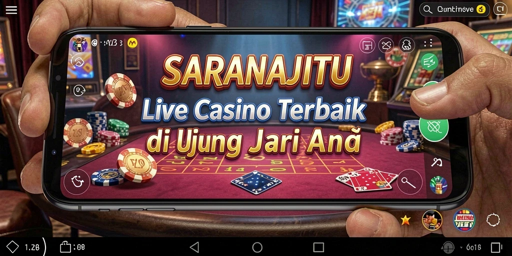 Tampilan menarik dari gameplay SARANAJITU Live Casino dengan dealer profesional.